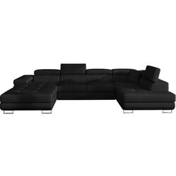 Canapea in forma de U Eltap Rodrigo Sawana 14 Right (Black)