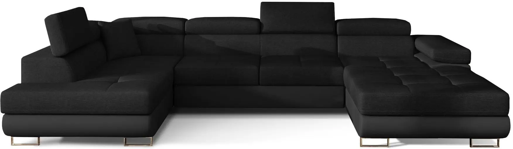 Canapea in forma de U Eltap Rodrigo Sawana 14/Soft 11 Left (Black)