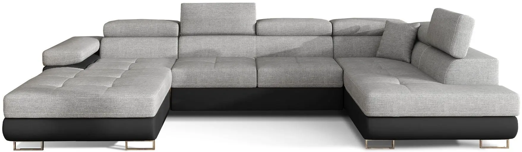 Canapea in forma de U Eltap Rodrigo Sawana 21/Soft 11 Right (Gray/Black)