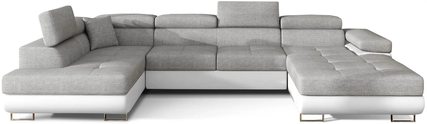 Диван П-образный Eltap Rodrigo Sawana 21/Soft 17 Left (Gray/White)