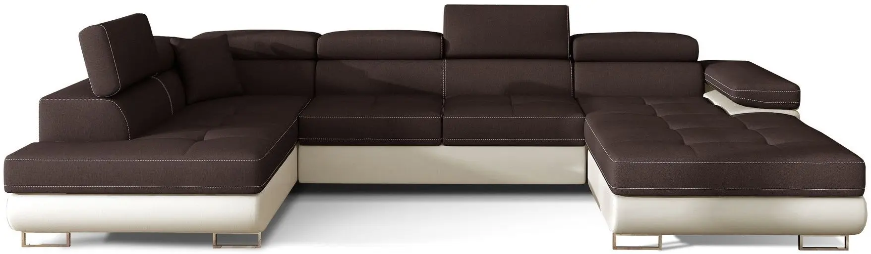 Canapea in forma de U Eltap Rodrigo Sawana 26/Soft 33 Left (Brown/Cream)