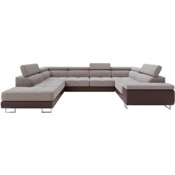 Диван П-образный Space Meble Anton U L+L Kornet 04/D33 (Brown/Brown Dark) Thumb