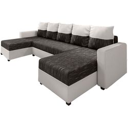 Диван П-образный Space Meble Astana U Kornet 10/D511 (Black/White) Thumb