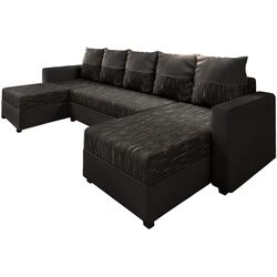 Диван П-образный Space Meble Astana U Kornet 10/D8 (Black) Thumb