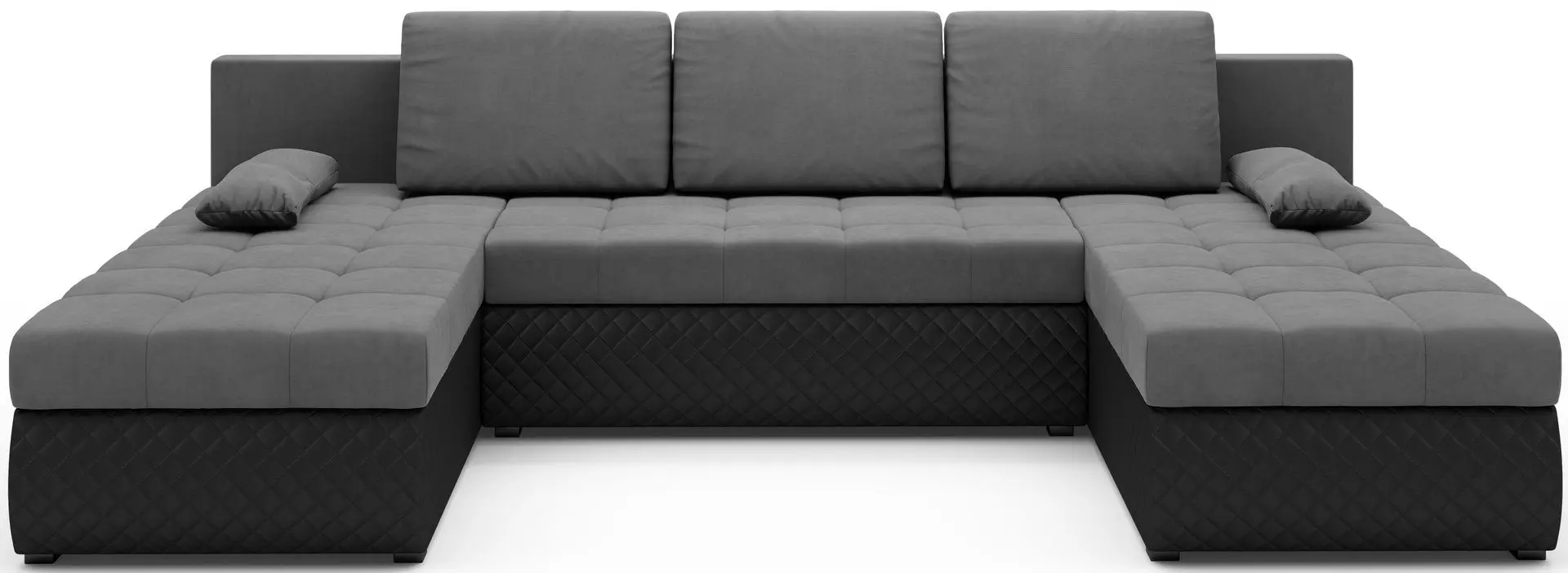 Canapea in forma de U Space Meble Bolt U M27/D8Pik (Gray/Black)