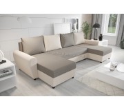 Canapea in forma de U Space Meble Fiona U Sawana 21/Sawana 01 (Gray/Ecru)