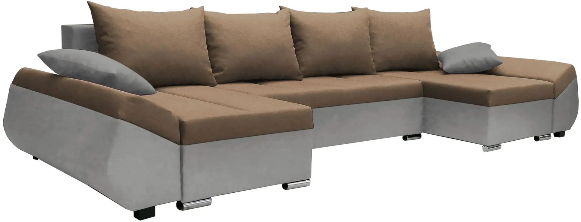 Canapea in forma de U Space Meble Korfu U Tornado 48/Tornado 16 (Brown Light/Gray) - 2