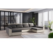 Canapea in forma de U Space Meble Paul U Sawana 21/Sawana 01 (Gray/Ecru)