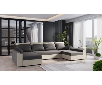 Canapea in forma de U Space Meble Paul U Sawana 21/Sawana 01 (Gray/Ecru)