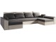 Canapea in forma de U Space Meble Paul U Sawana 21/Sawana 01 (Gray/Ecru)