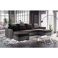 Диван П-образный Space Meble Star U Bis Sawana 14/Sawana 21 (Black/Gray) Thumb