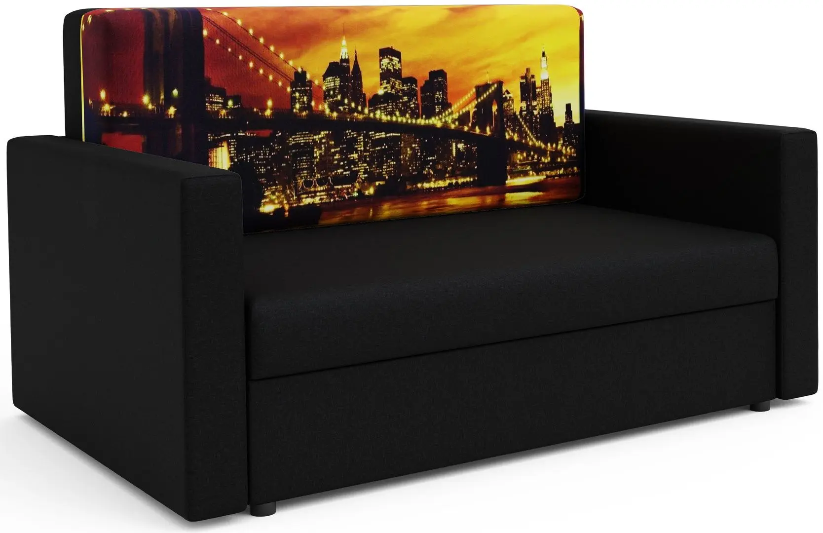 Canapea Space Meble Amerykanka Heven 120 Bridge/Sawana14 (Black) - 6