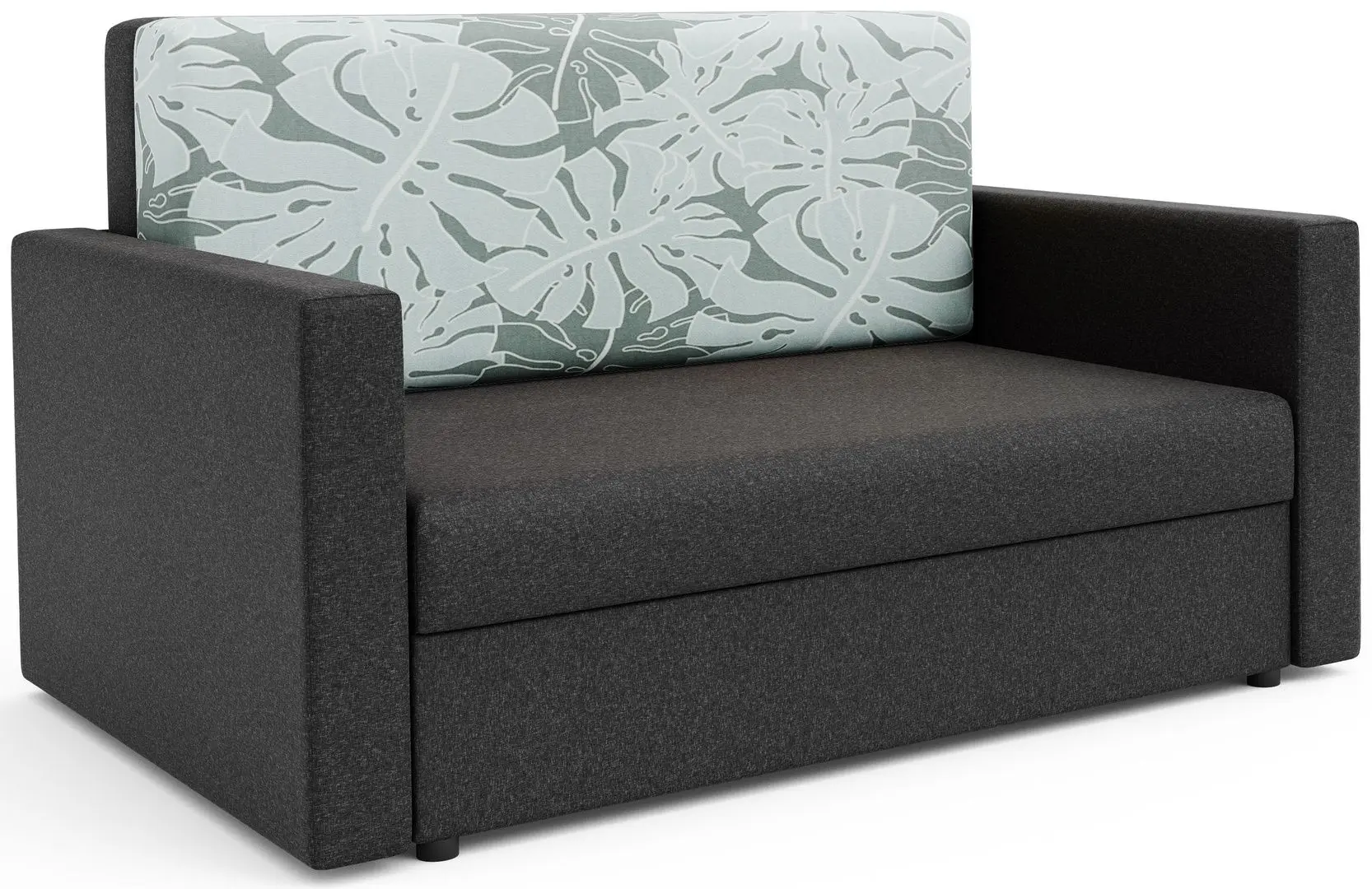 Canapea Space Meble Amerykanka Heven 120 Flowers/Sawana 05 (Gray Dark) - 5