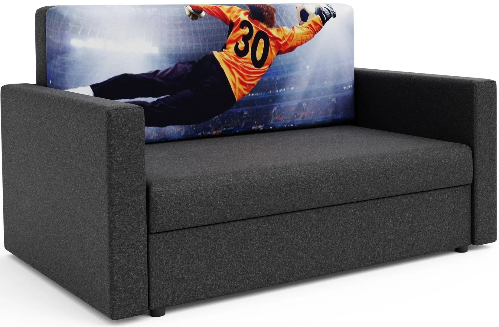 Canapea Space Meble Amerykanka Heven 120 Goal/Sawana 05 (Gray Dark) - 7