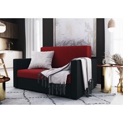 Диван Space Meble Amerykanka Heven 120 Sawana 13/Sawana 14 (Red/Black)