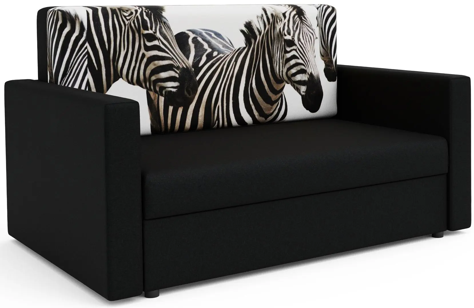 Диван Space Meble Amerykanka Heven 120 Zebra/Sawana 14 (Black) - 5