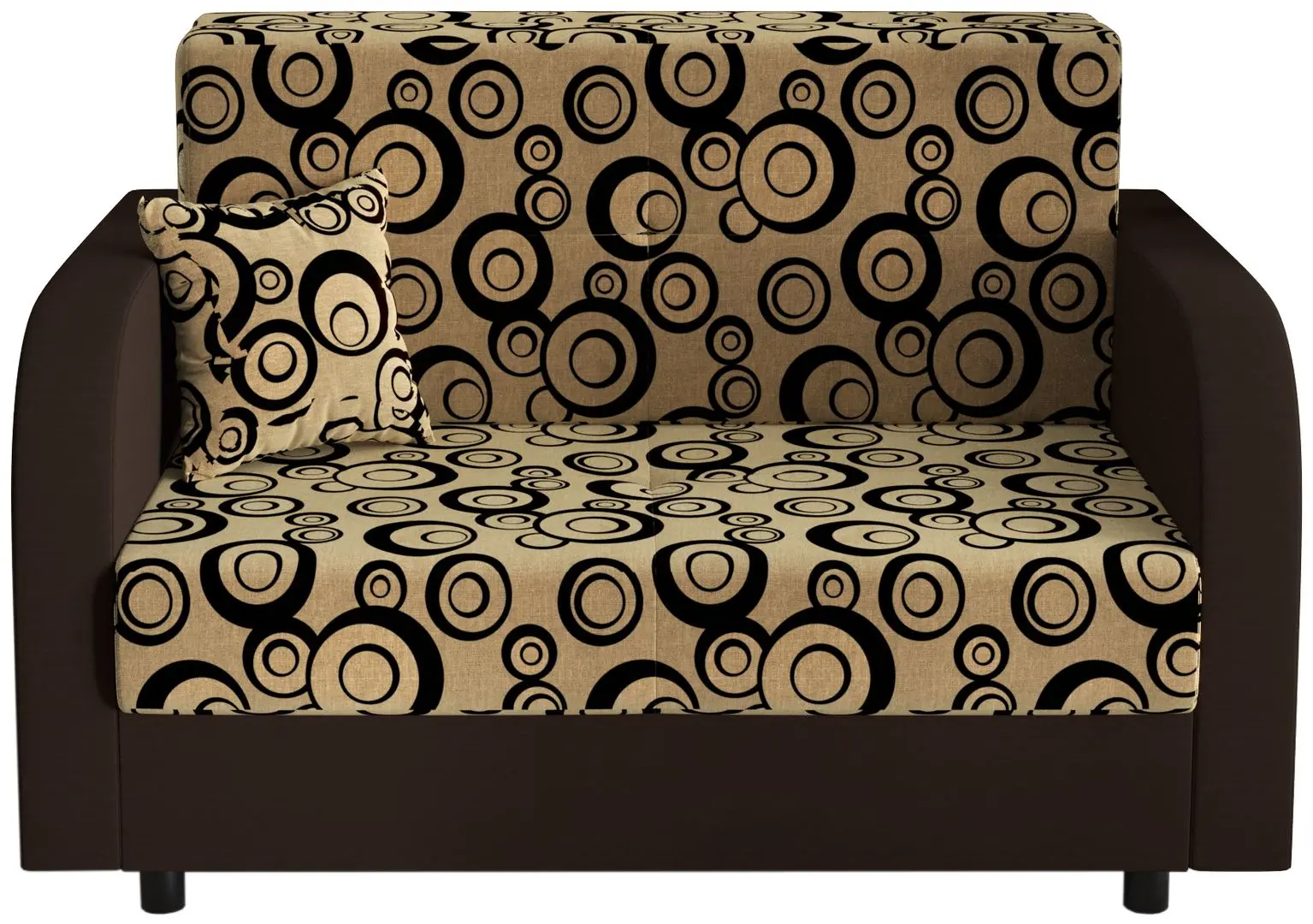 Диван Space Meble Amerykanka Twice 120 Circle 48/Rainbow 41 (Beige/Brown Dark) - 4