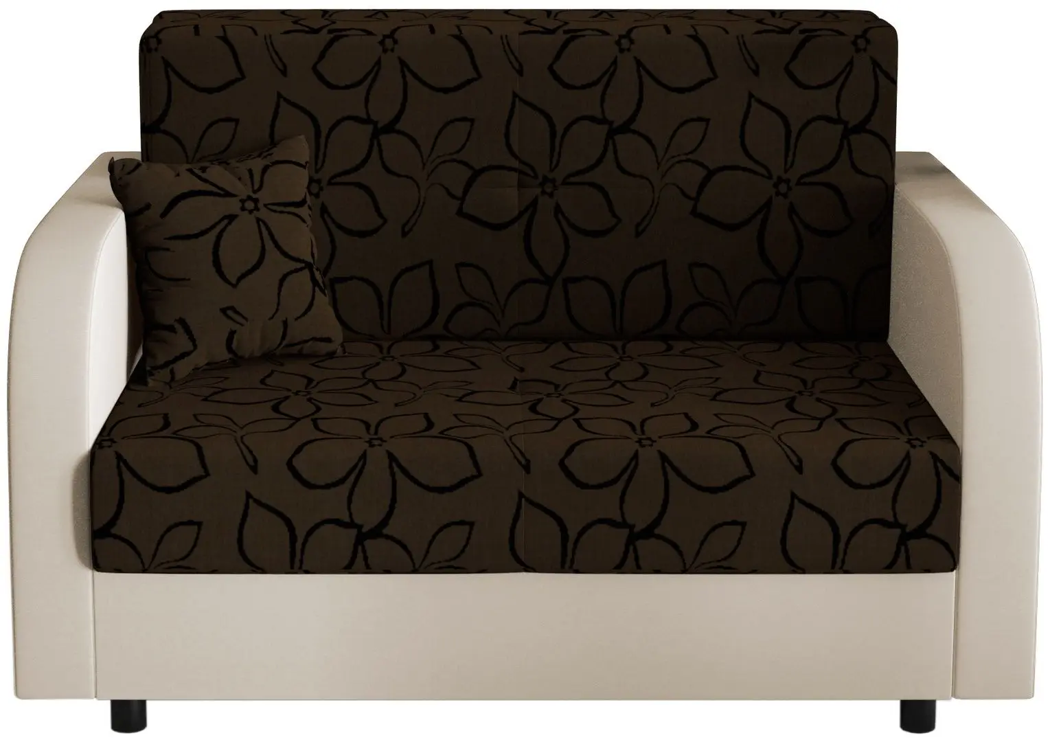 Диван Space Meble Amerykanka Twice 120 Flowers 20/Rainbow 16 (Brown/Ecru) - 4