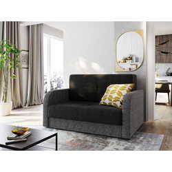 Canapea Space Meble Amerykanka Twice 120 Kornet 10/Kornet 02 (Black/Gray)