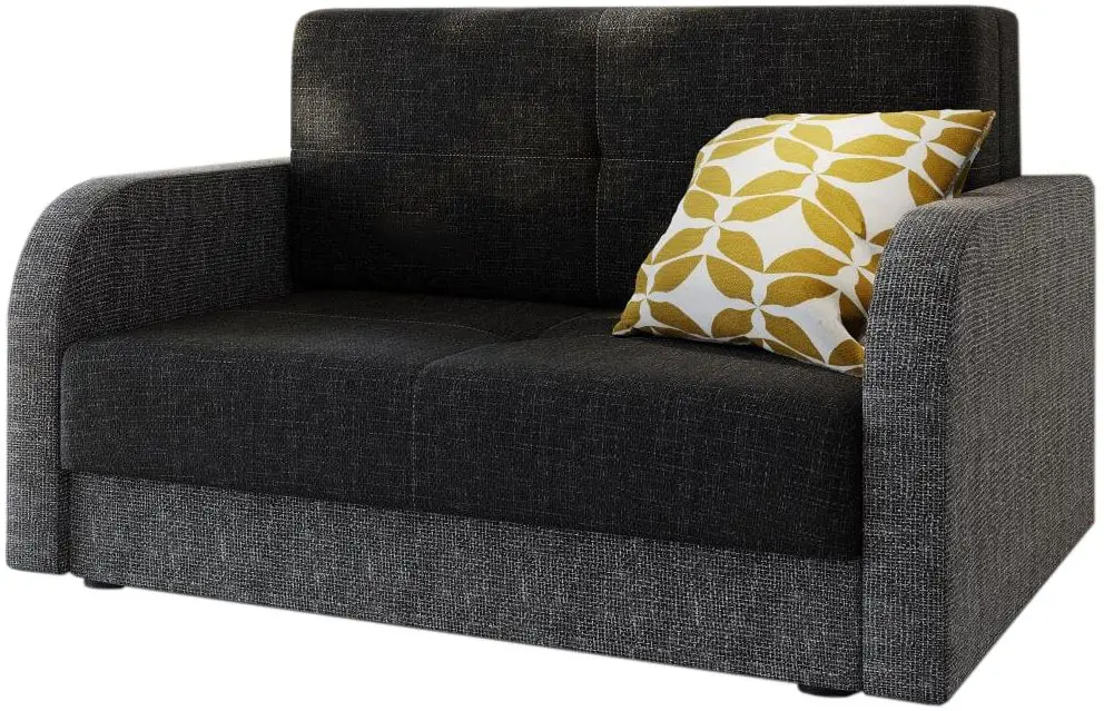 Canapea Space Meble Amerykanka Twice 120 Kornet 10/Kornet 02 (Black/Gray) - 4