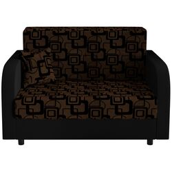 Диван Space Meble Amerykanka Twice 120 Quadro 20/Rainbow 15 (Brown/Black) Thumb