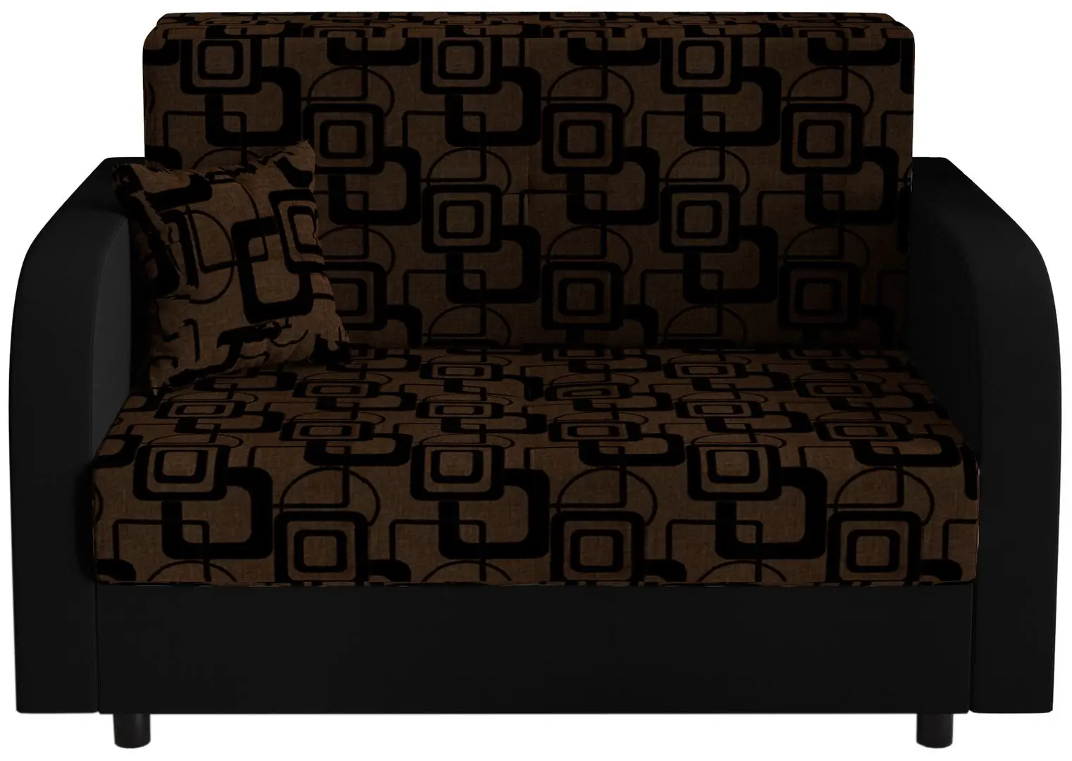 Диван Space Meble Amerykanka Twice 120 Quadro 20/Rainbow 15 (Brown/Black)