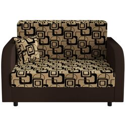 Диван Space Meble Amerykanka Twice 120 Quadro 48/Rainbow 20 (Beige/Brown) Thumb