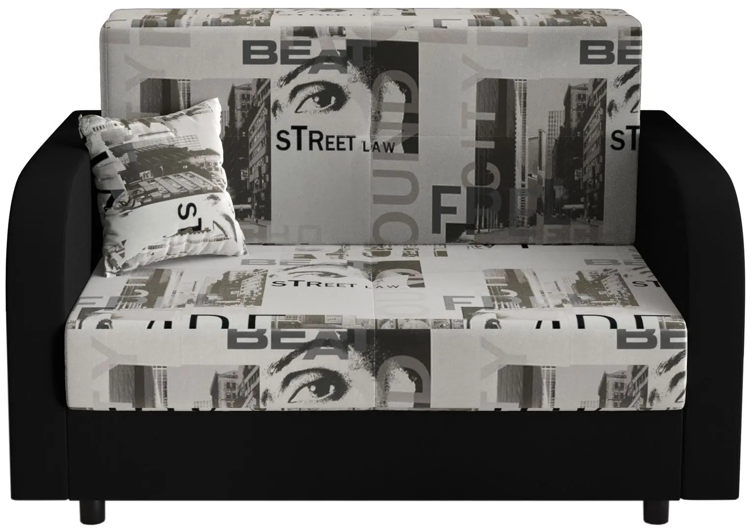 Canapea Space Meble Amerykanka Twice 120 Vibe/Rainbow 15 (Gray/Black) - 4