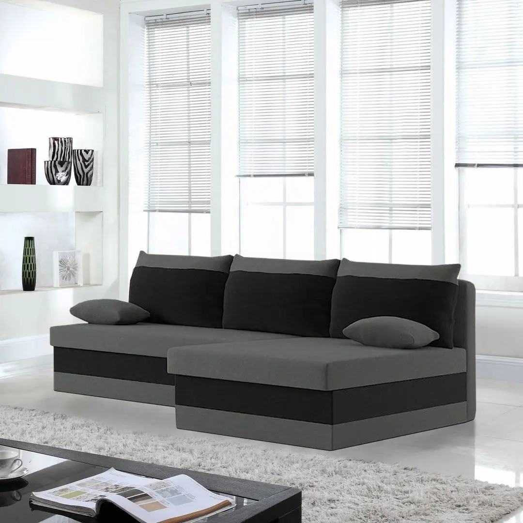 Canapea de colt Magnifico Deli Foam Right Mikro 27/Mikro 15 (Grey/Black)