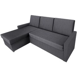 Canapea de colt Modern Leader Alaska 10 Total Eclipse (Dark Grey)