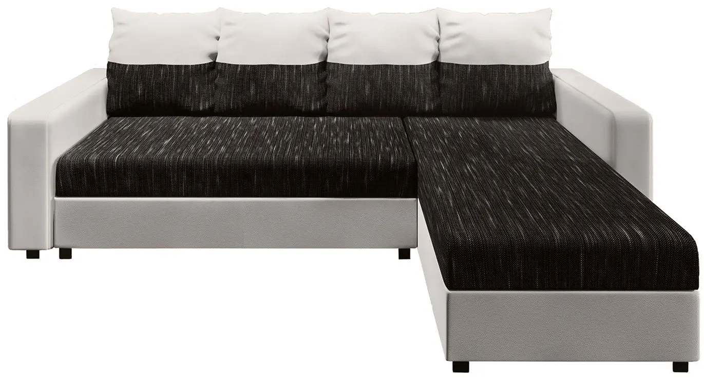 Диван угловой Space Meble Astana L Kornet 10/D511 (Black/White)