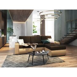 Canapea de colt Space Meble Bolt BIS (Brown/Beige)