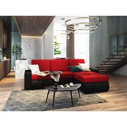 Canapea de colt Space Meble Bolt BIS (Red/Black)