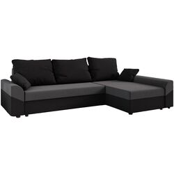 Диван угловой Space Meble Denver L Mikrofaza 27/Mikrofaza 15 (Gray/Black) Thumb