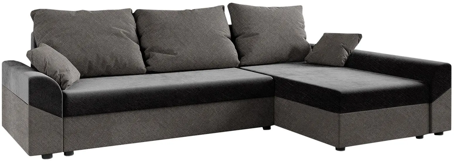 Canapea de colt Space Meble Denver L Sawana 05/Sawana 21 (Gray/Dark Gray)