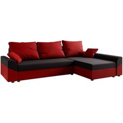 Canapea de colt Space Meble Denver L Sawana 14/Sawana 13 (Black/Red) Thumb