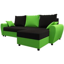 Canapea de colt Space Meble Fiona Rainbow 15/Rainbow 62 (Black/Lime Green) Thumb