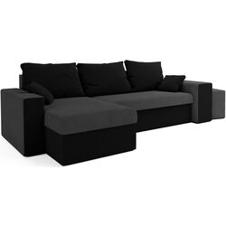 Canapea de colt Space Meble Kansas Mikrofaza 27/Mikrofaza 15 (Gray/Black) Thumb