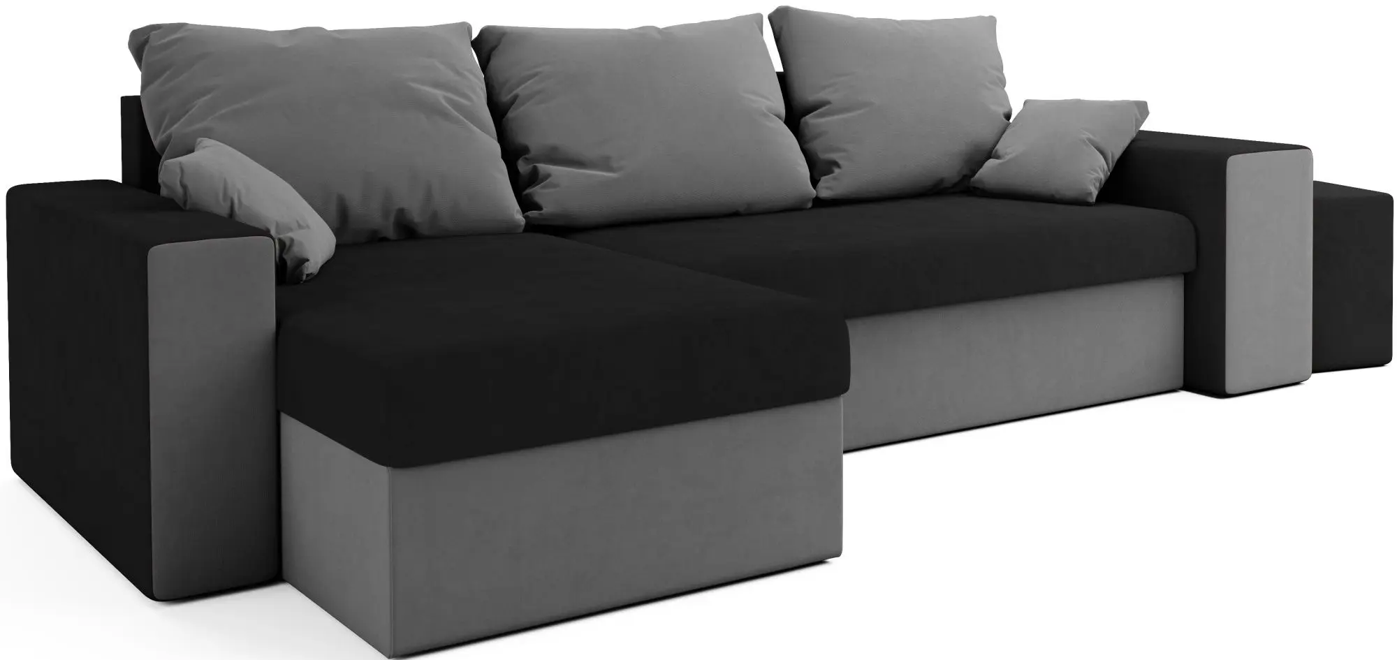 Canapea de colt Space Meble Kansas Rainbow 15/Rainbow 27 (Black/Graphite)