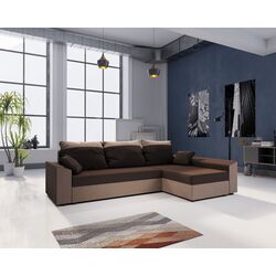 Canapea de colt Space Meble Paul L Rainbow 20/Rainbow 05 (Brown/Brown Light)