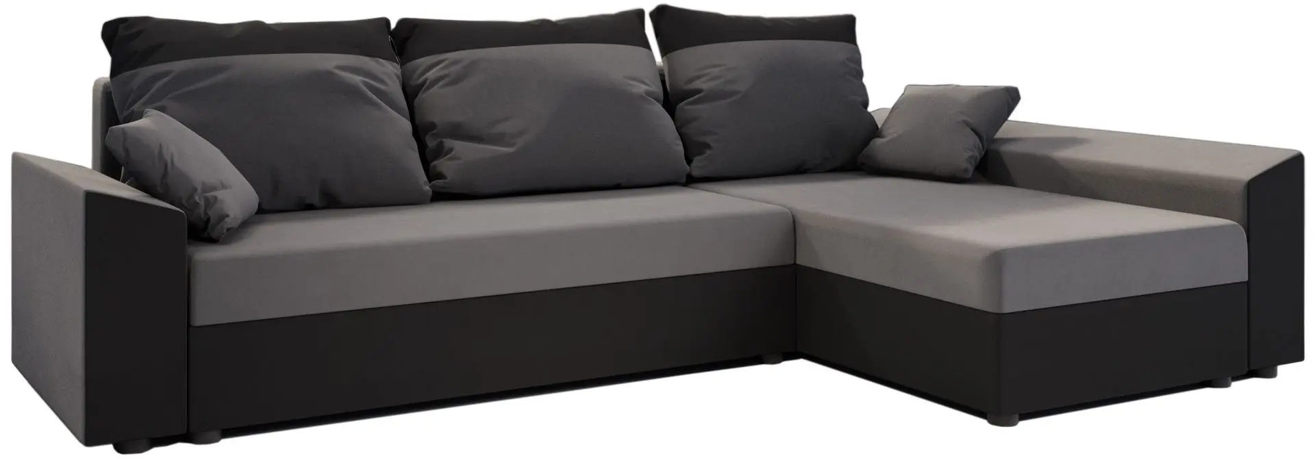 Диван угловой Space Meble Paul L Rainbow 27/Rainbow 15 (Graphite/Black)