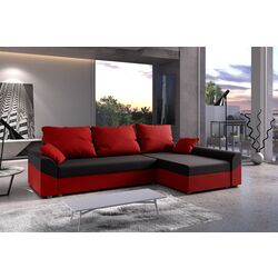 Canapea de colt Space Meble Denver L Sawana 14/Sawana 13 (Black/Red)