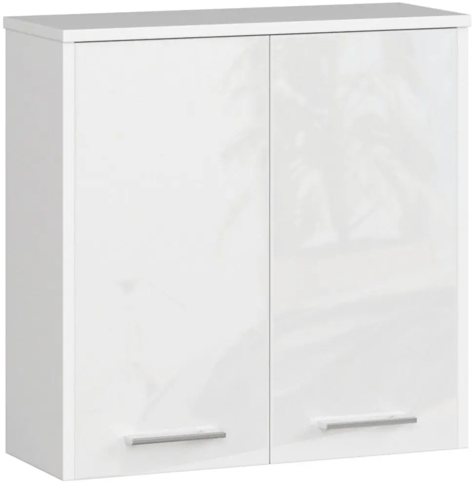 Dulap Akord Fin W60 2D (White/White Gloss)