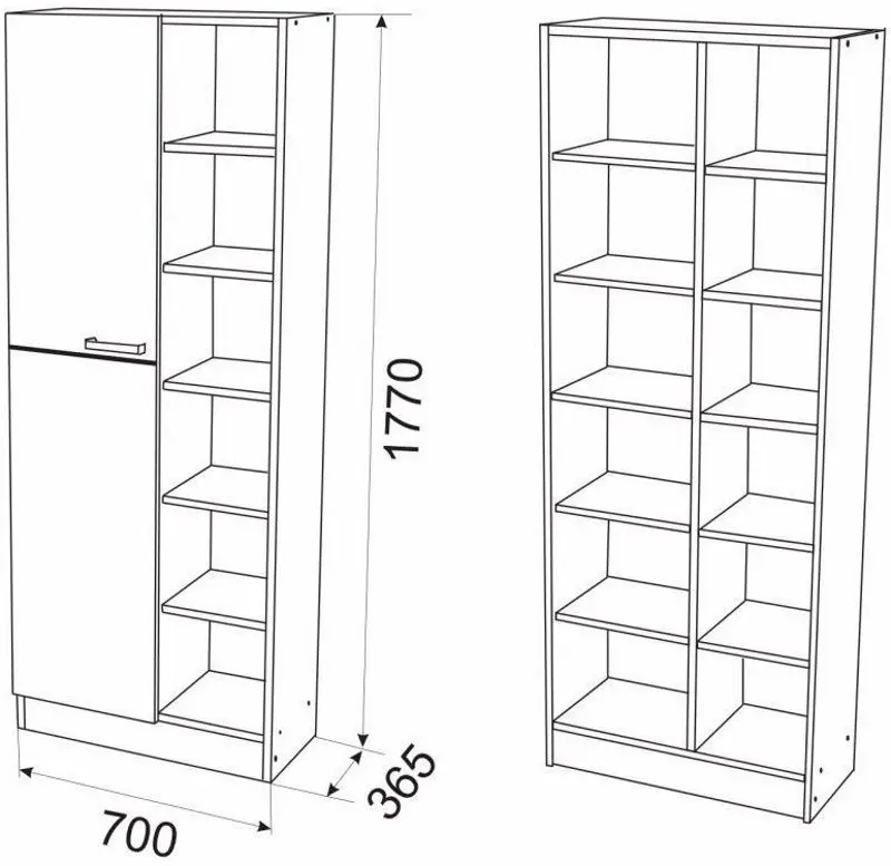 Шкаф Ambianta Bravo (с полками)