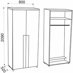 Шкаф Ambianta Oscar 0.8 Thumb