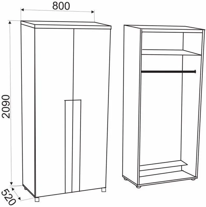 Шкаф Ambianta Oscar 0.8