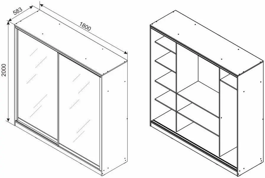 Dulap-cupe Ambianta Happy 1.8m