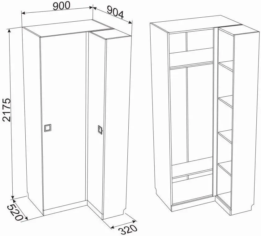 Dulap de colt Ambianta Amigo