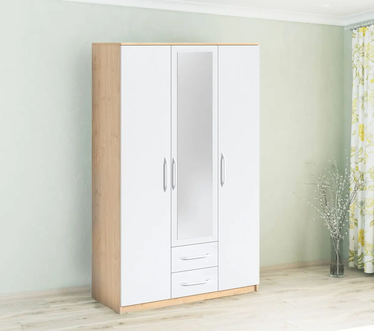 Dulap Fabrik Home Linia 1200 cu oglinda (Maple/Ash White)