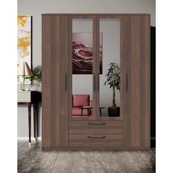 Dulap Fabrik Home Linia 1600 cu oglinda (Dark Walnut)